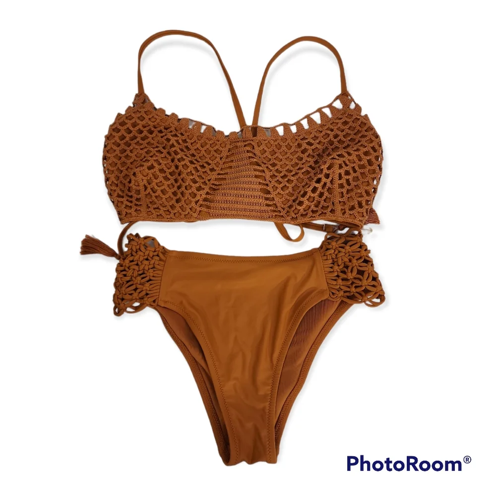aerie Brown Bikini Bottom MED (Top XXL Listed Separately) - Picture 1 of 2